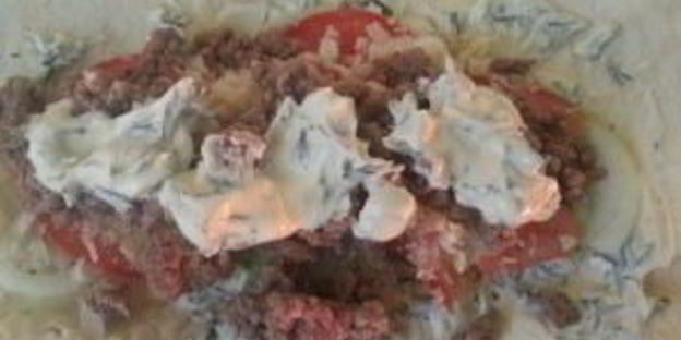 шаурма по-домашнему с фаршем