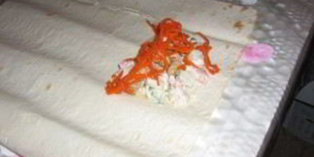 шаурма по-домашнему с колбасой