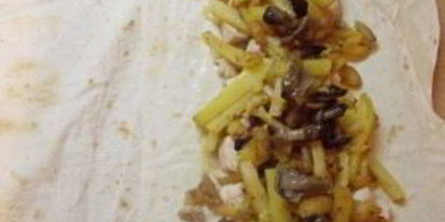 шаурма с грибами и курицей