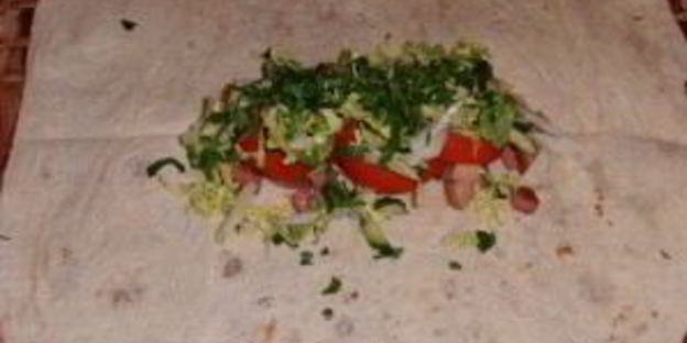 шаурма с колбасой