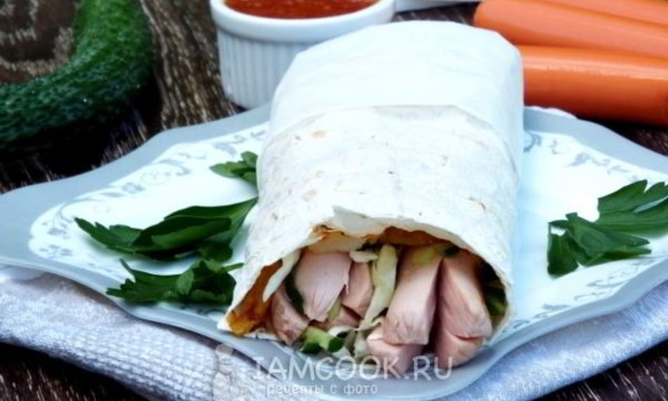 Рецепт шаурмы с сосиской