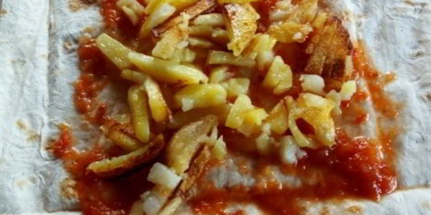 шаурма с сосиской