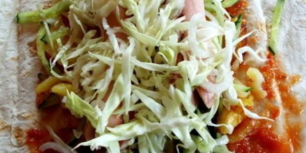 шаурма с сосиской