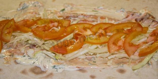 шаверма в лаваше с курицей