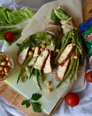 Весенняя шаурма из пекинской капусты с индейкой