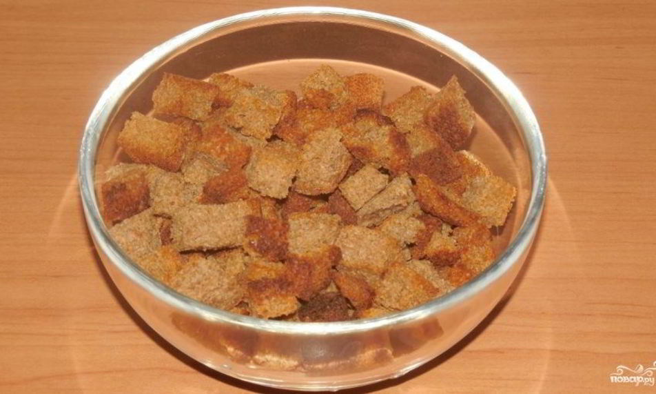 Рецепт сухариков из черного хлеба в духовке