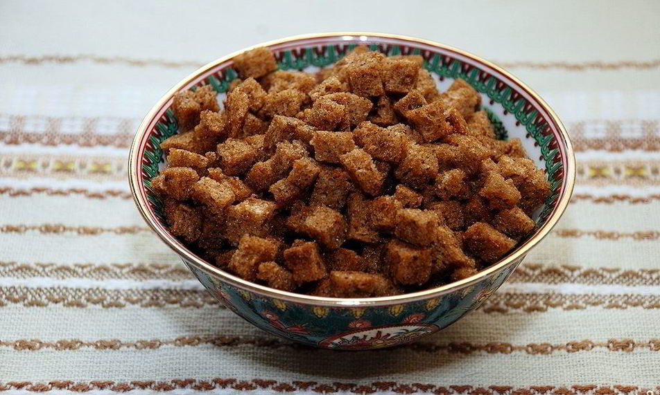 Рецепт сухариков на сковороде