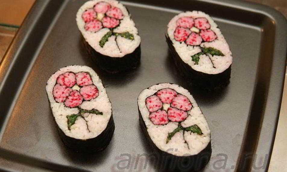 Рецепт кадзарей-суш цветок