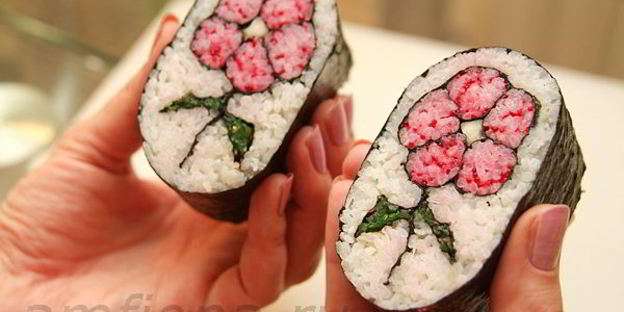 кадзари-суши цветок