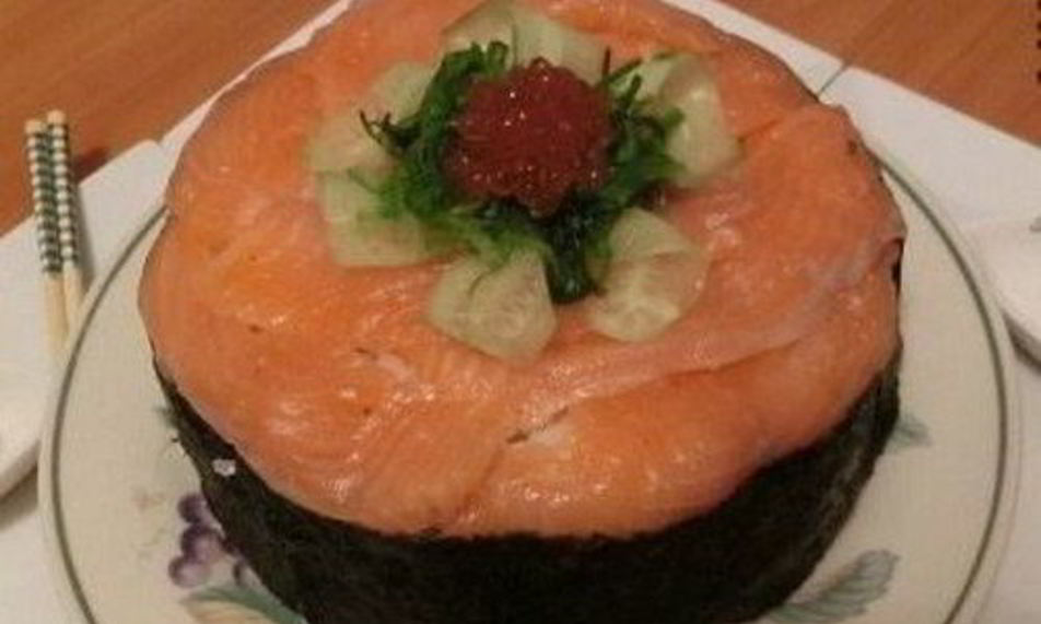 Рецепт праздничного суши-торт с креветками