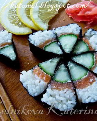 Суши-ролл Огуречный цветок