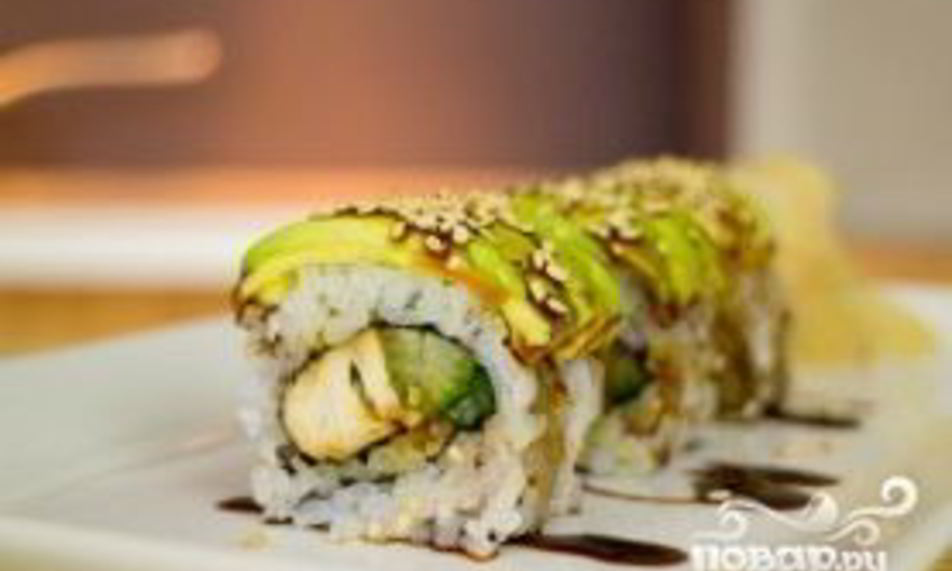 Рецепт суш с курицей