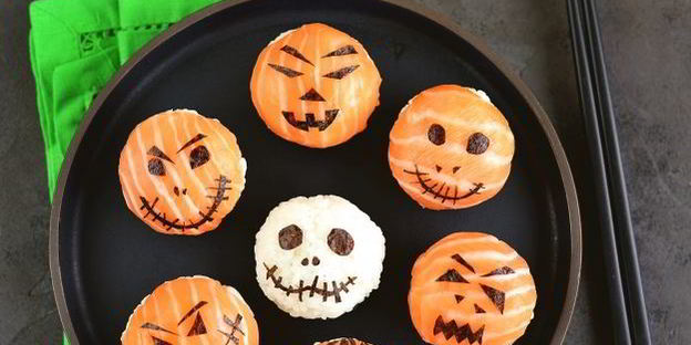 суши темари на хэллоуин