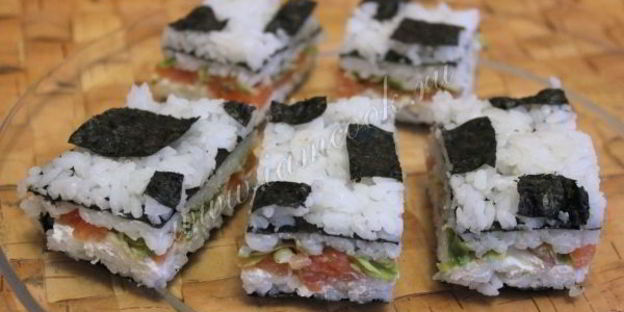 суши торт закусочный
