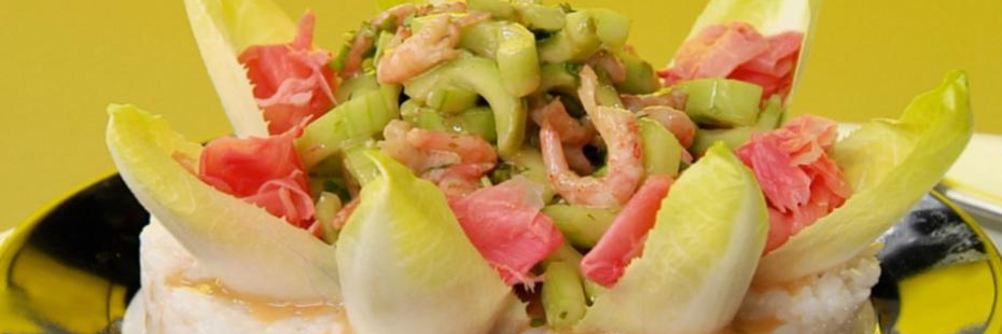 Суши-тортик с креветками