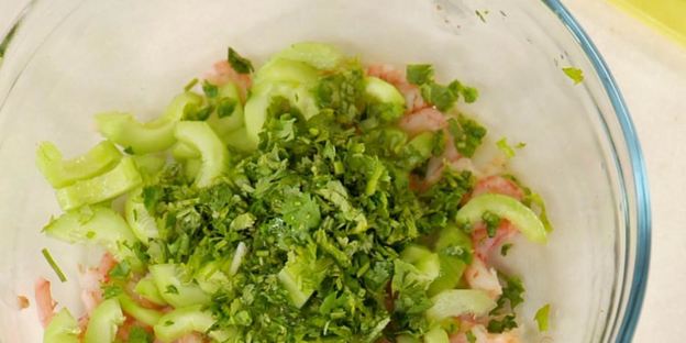 суши-тортик с креветками