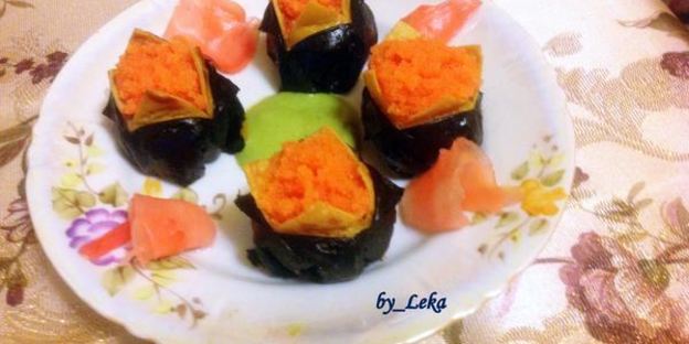 темари-суши с нори и японским омлетом