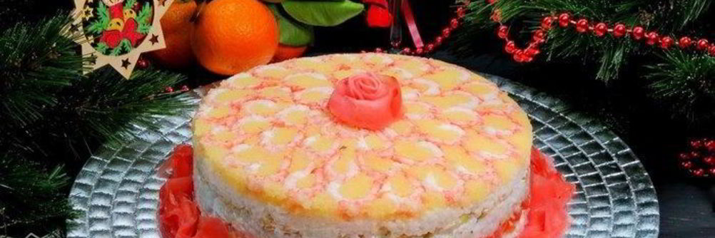 Закусочный суши-торт