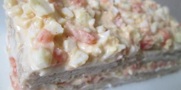 исландский сэндвич с лососем и креветками