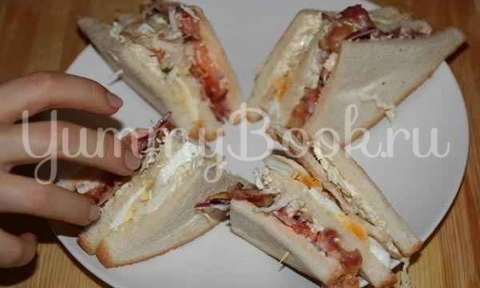 Рецепт сэндвича с беконома и салатома