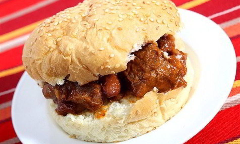 Рецепт сэндвичей с тушеной говядиной и зеленым луком