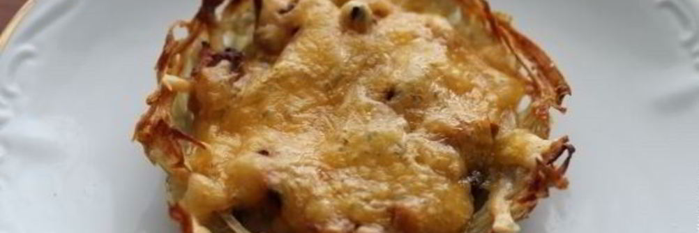 Картофельные тарталетки с грибами