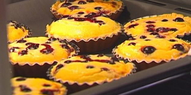 лимонные тарталетки с голубикой