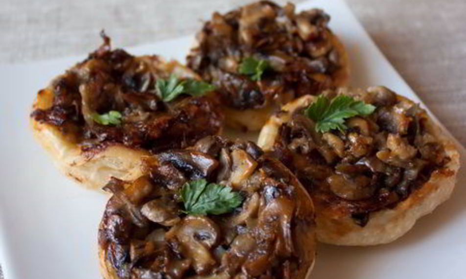 Рецепт тарталеток-перевертышей с шампиньонами