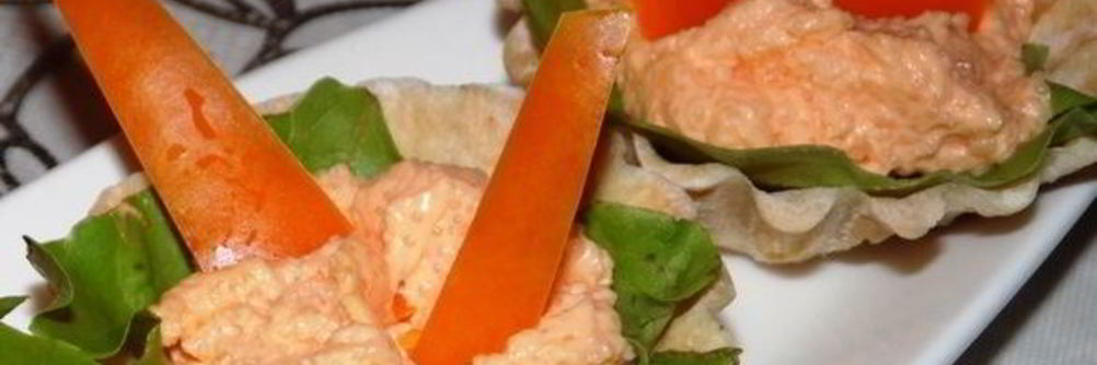 Тарталетки с икрой мойвы