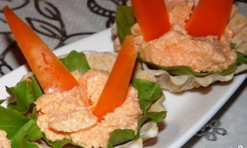 Рецепт тарталеток с икрой мойвы