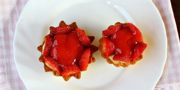 тарталетки с клубникой