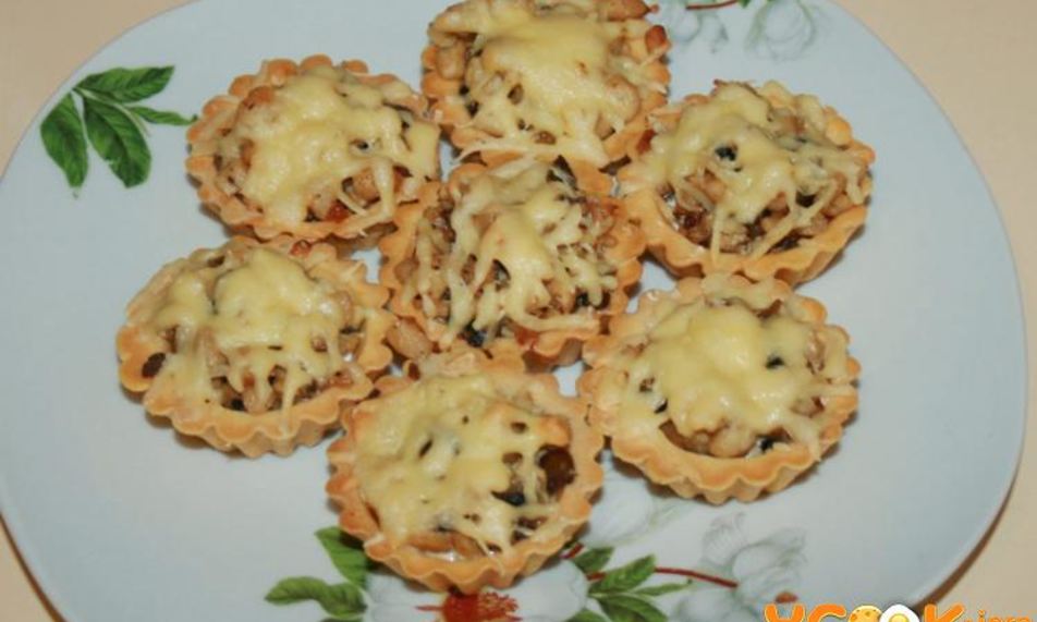 Рецепт тарталеток с курицей и грибами