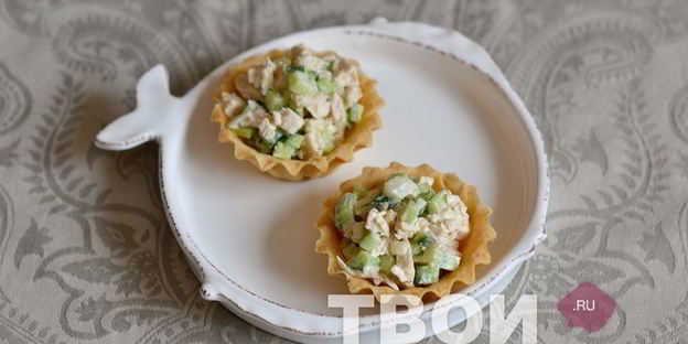 тарталетки с курицей