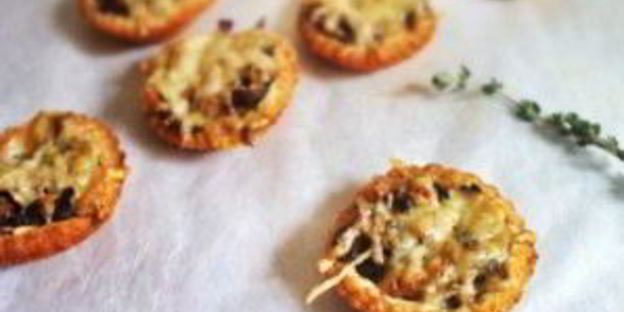 тарталетки с маринованными грибами