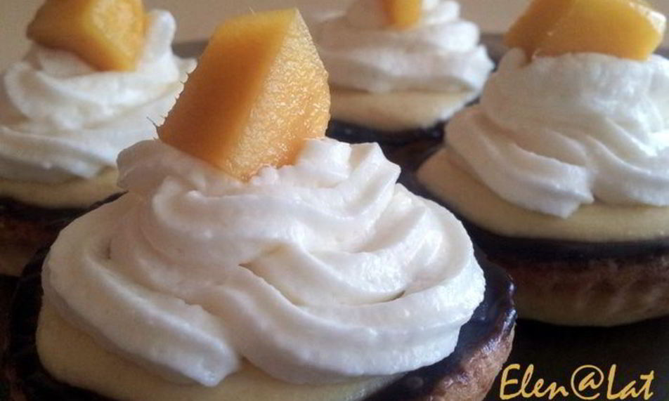 Рецепт тарталеток с нежнейшим манговым кремом и взбитыми сливками