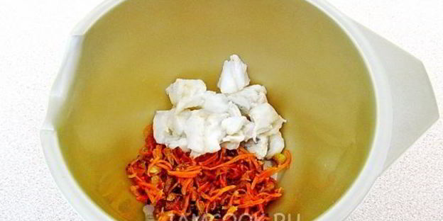 тарталетки с палтусом и овощами