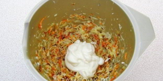 тарталетки с палтусом и овощами