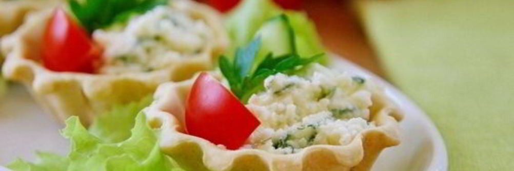 Тарталетки с сырной начинкой