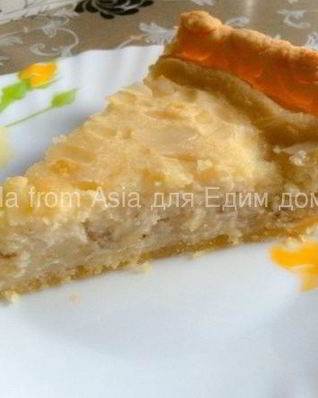 Бананово-миндальный тарт с маскарпоне