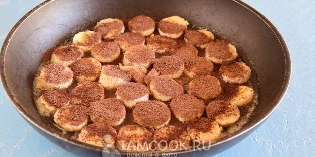 банановый тарт-татен на слоеном тесте