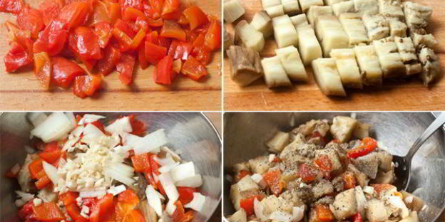 быстрый тарт с баклажанами