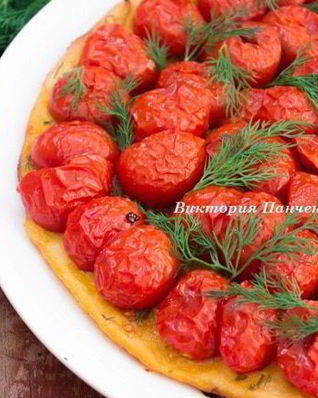 Картофельный тарт с черри и укропом