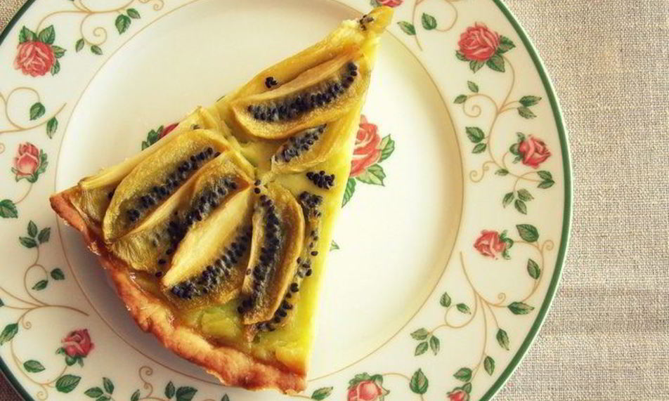 Рецепт кремового тарта с киви