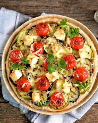 Легкий тарт с овощами-гриль