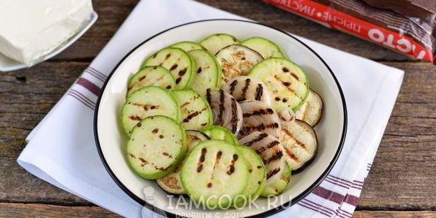 легкий тарт с овощами-гриль