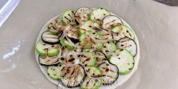 легкий тарт с овощами-гриль