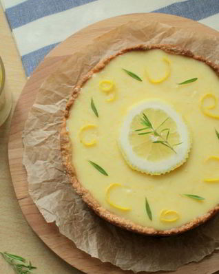 Лимонный тарт с миндалем