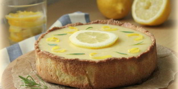 лимонный тарт с миндалем