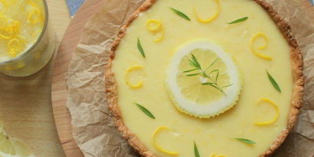 лимонный тарт с миндалем