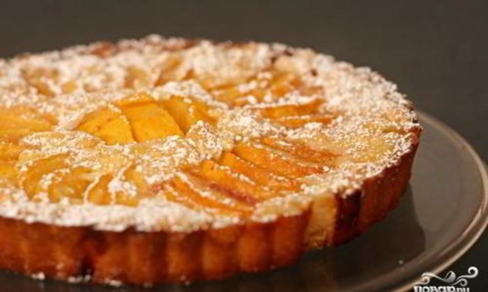 Рецепт персикового тарта с посыпкой